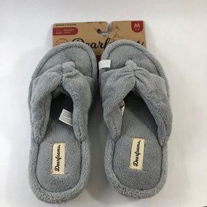 Gray Dearfoam Memory Foam Slippers